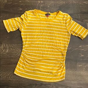 Yellow Striped Women's Top‎ Petite Small Vince Camuto